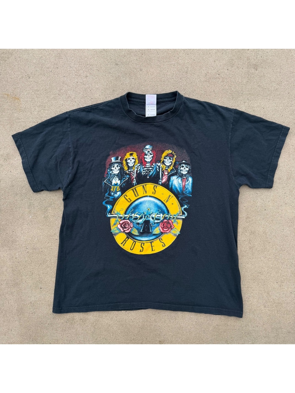 Fruit of the Loom Guns N Roses Graphic T-Shirt Mens XL Black Vintage Band Tee